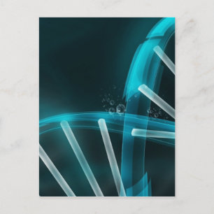 Blue DNA Strand of Evolution Postcard