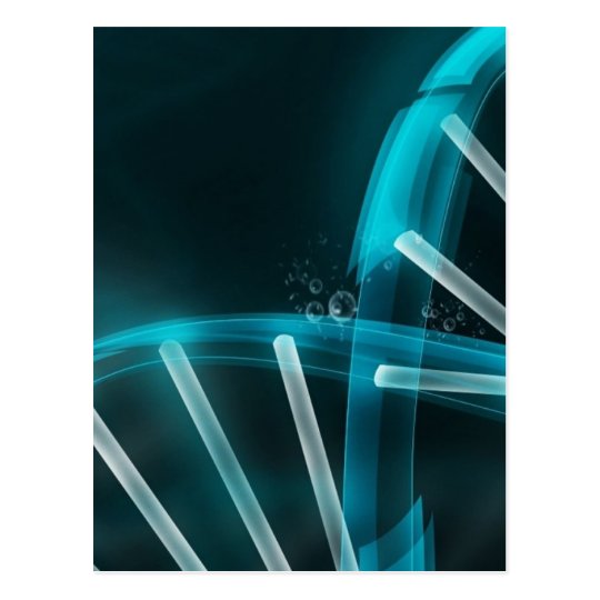 Blue DNA Strand of Evolution Postcard