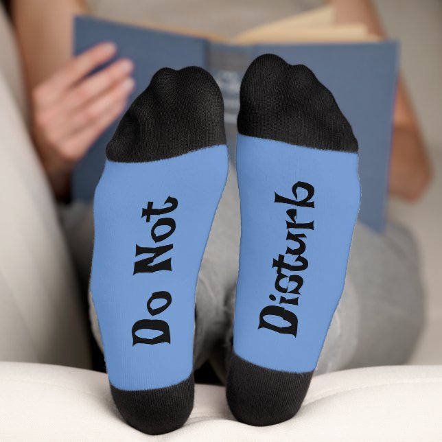 Blue Do Not Disturb Socks (Bottom)