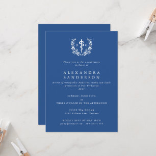 Blue Doctor of Osteopathic Medicine Graduation Invitation