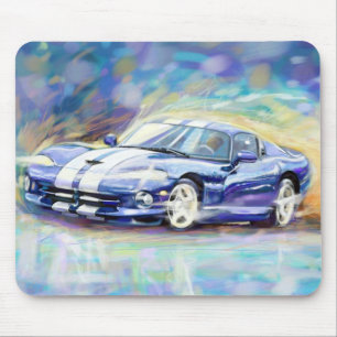 BLUE DODGE VIPER MOUSE MAT