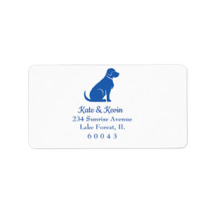 Blue Dog Address Label
