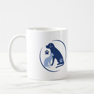 Blue Dog And Cat Logo Or Your Own Vet Clinic Logo Coffee Mug
