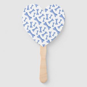 Blue Dog Bones Delicate Cute Puppies Animal Lover Hand Fan