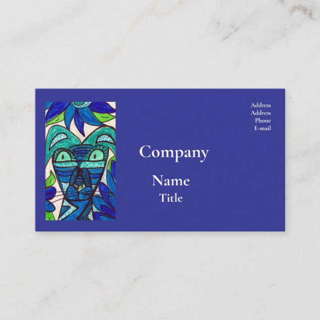 Blue Dog Business Card (Front)