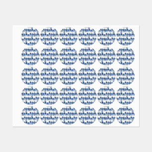 Blue Dog Butts Pattern