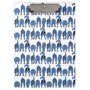 Blue Dog Butts Pattern Clipboard