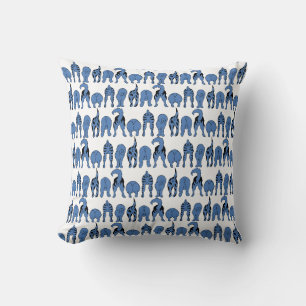 Blue Dog Butts Pattern Cushion