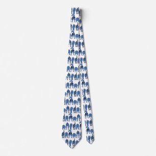 Blue Dog Butts Pattern Tie