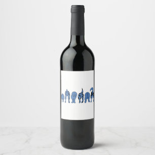 Blue Dog Butts Wine Label