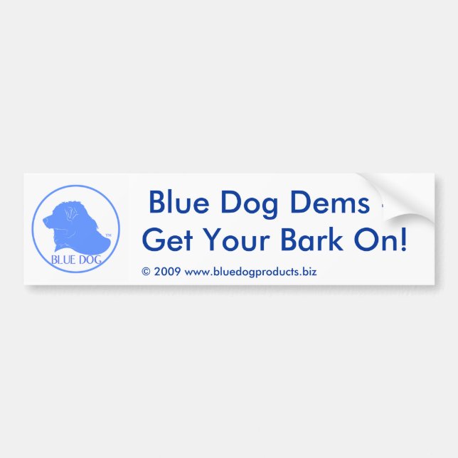 Blue Dog Democrat Bumper Sticker (Front)