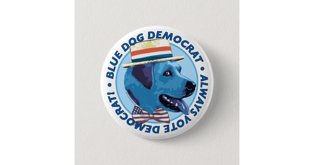 Blue Dog Democrat Button Zazzle