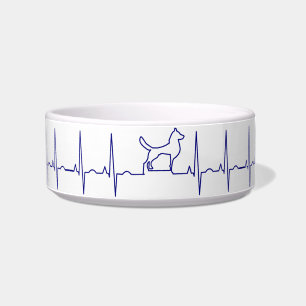 Blue Dog Heartbeat Bowl