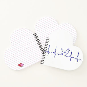 Blue Dog Heartbeat Notebook 