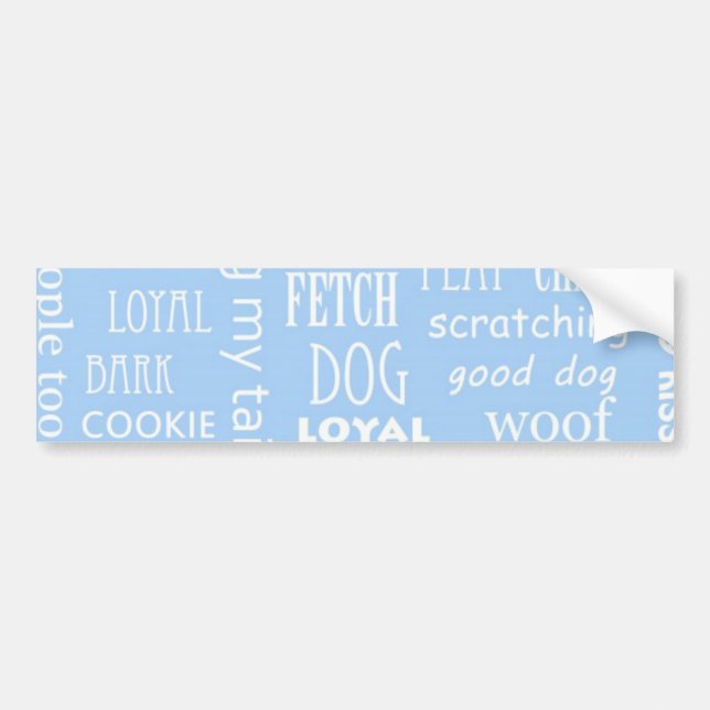 Blue Dog Lover Sayings Bumper Sticker (Front)