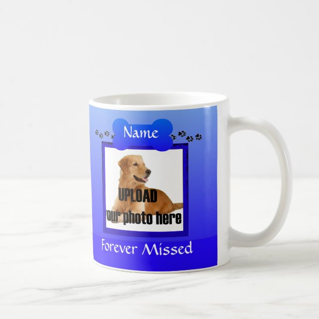 Blue Dog Memorial Keepsake Coffee Mug (Right)