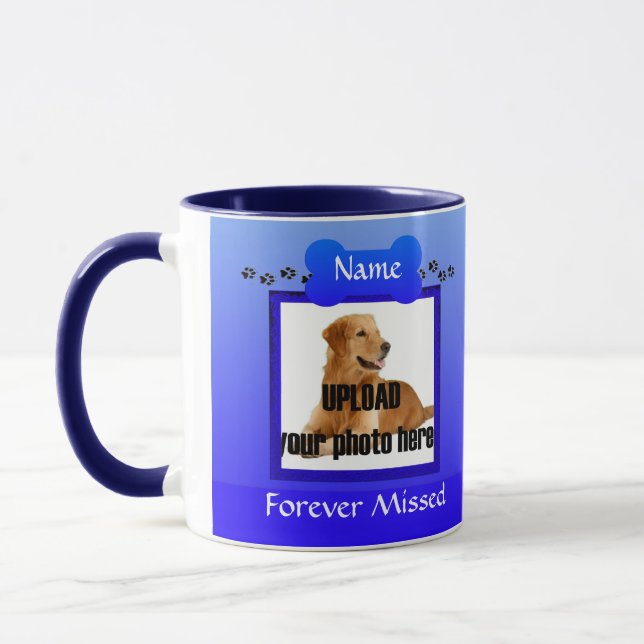 Blue Dog Memorial Keepsake Mug (Left)