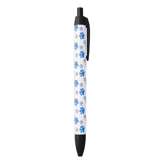 Blue Dog Paw Print Simple Animal Lover Puppies Black Ink Pen (Bottom (Vertical))
