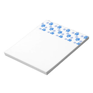 Blue Dog Paw Print Simple Animal Lover Puppies Notepad