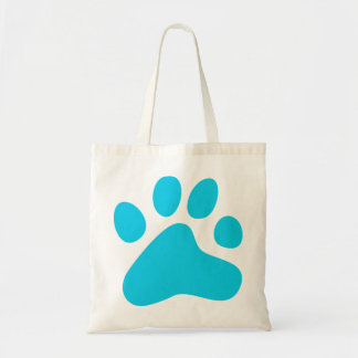 Blue Dog Paw Tote Bag