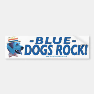 Blue Dog Rocks Bumper Sticker