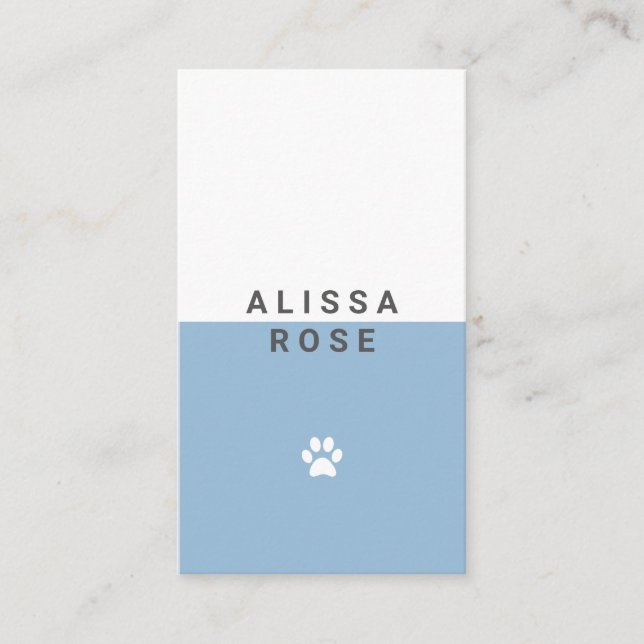 Blue Dog Walker Pet Sitting Business Card (Front)