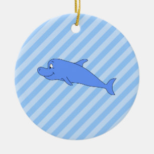 Blue Dolphin. Ceramic Tree Decoration