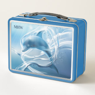 Blue Dolphin custom monogram lunch boxes
