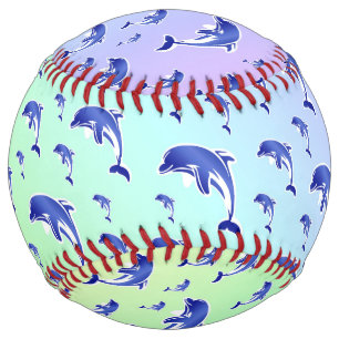 blue,dolphin, fish, nature, aquatic, design, beaut softball