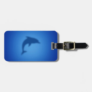 Blue dolphin luggage tag