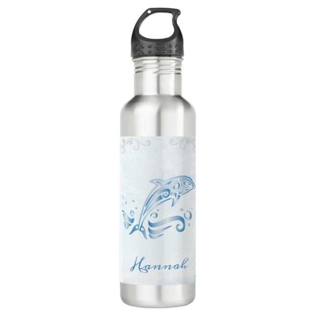 Blue Dolphin Personalised 710 Ml Water Bottle (Front)