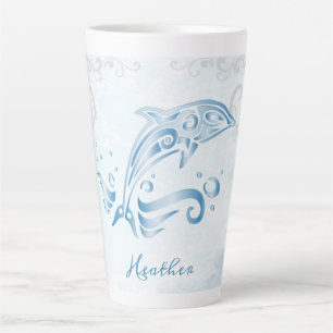 Blue Dolphin Personalised Latte Mug