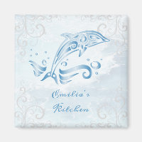 Blue Dolphin Personalized Magnet