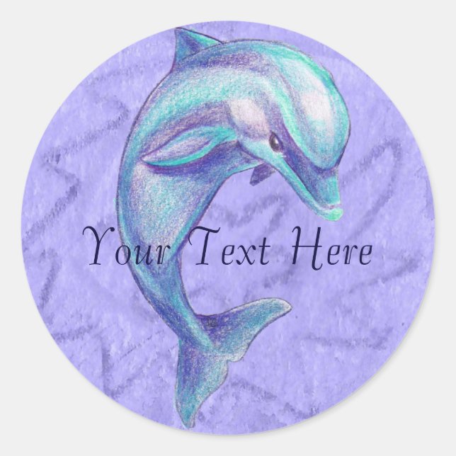 Blue Dolphin Sticker (Front)