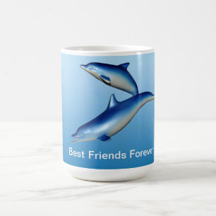 Blue Dolphins Best Friends Forever Coffee Mug
