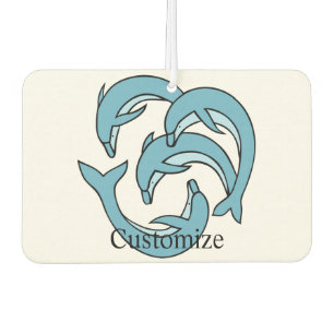 Blue Dolphins circling Thunder_Cove Car Air Freshener