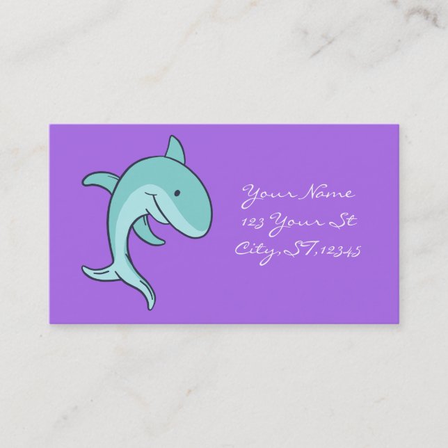 Blue Dolphins Leaping Thunder_Cove Business Card (Front)