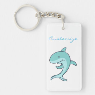 Blue Dolphins Leaping Thunder_Cove Key Ring