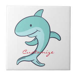 Blue Dolphins Leaping Thunder_Cove Tile