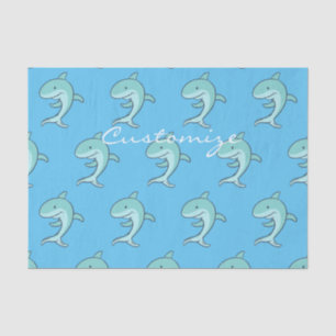 Blue Dolphins Leaping Thunder_Cove Tissue Paper