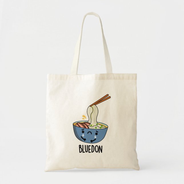 Blue-don Funny Udon Pun  Tote Bag (Front)