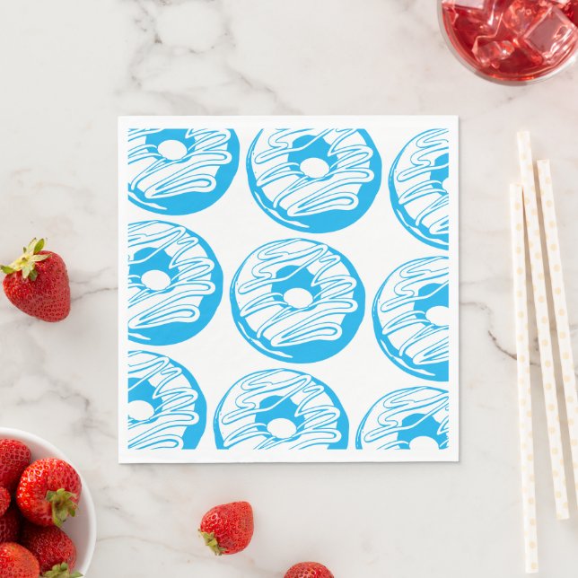Blue donas paper napkin (Insitu)