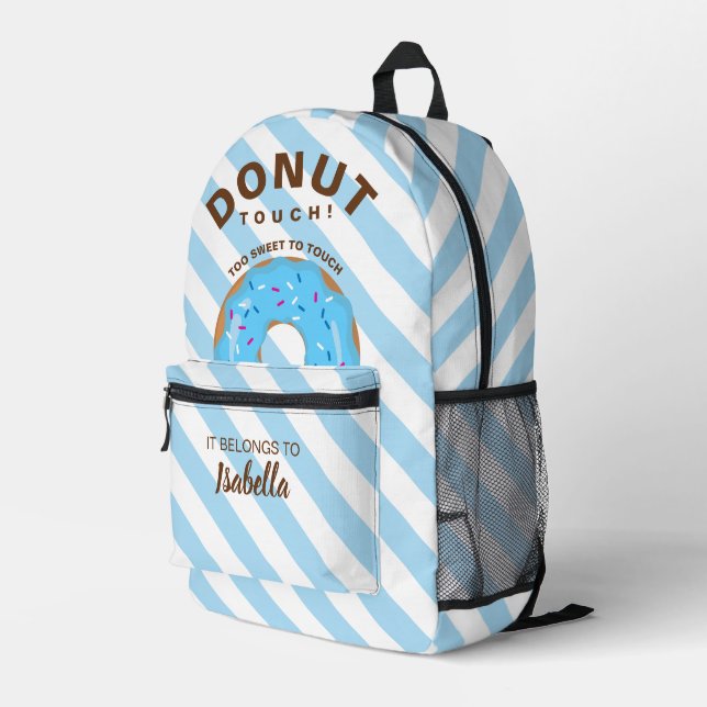 Blue Donut Backpack (Back Corner Right)
