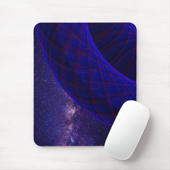 Blue Donuts In Outer Space Mouse Pad (With Mouse)