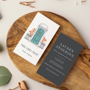 Blue Door   Home Staging or Interior Design Business Card