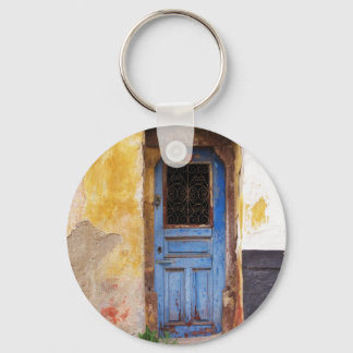 Blue Door on the Greek island Mykonos Key Ring