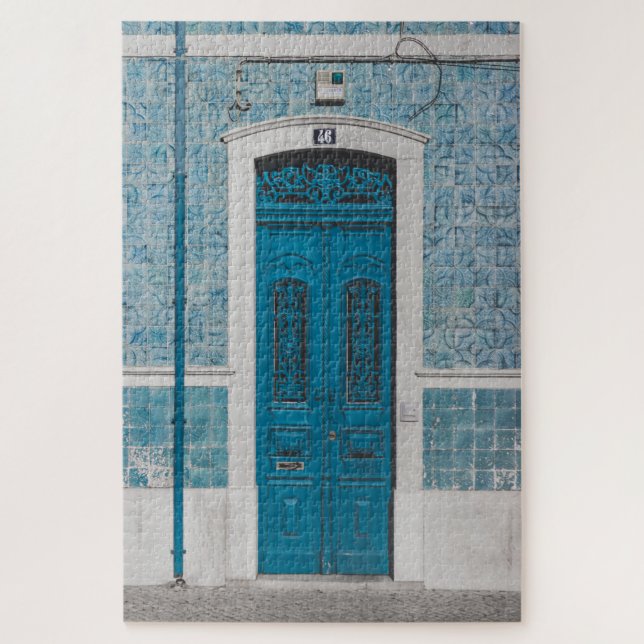 Blue Door Photo in Portugal Jigsaw Puzzle (Vertical)