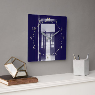 Blue doors Wall Clock