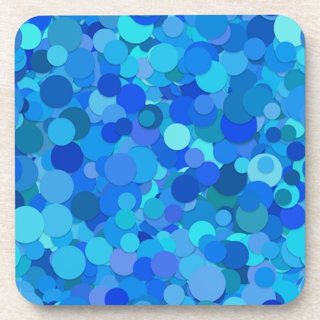 blue dot confetti coaster set (Front)