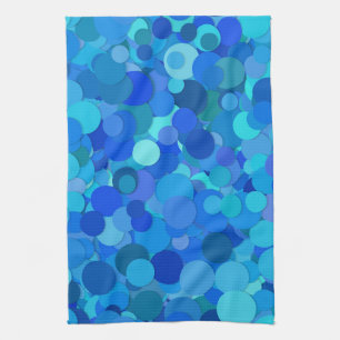 blue dot confetti kitchen towel
